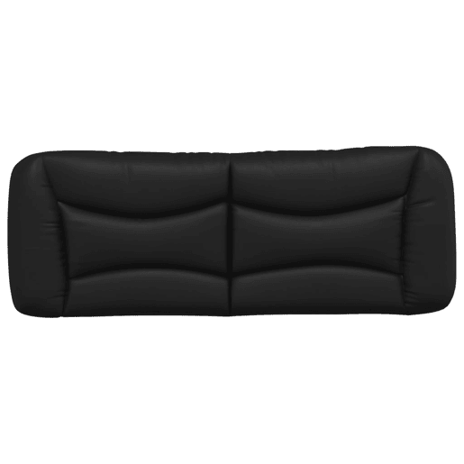 Almofadão de Cabeceira - Cabeceira de cama 120 cm couro artificial preto