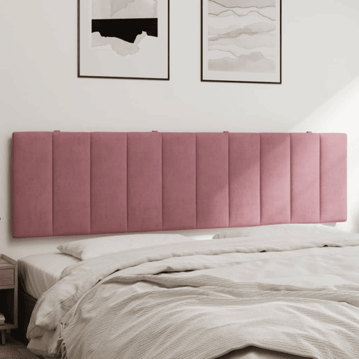Almofadão de Cabeceira - Cabeceira de cama 180 cm veludo rosa