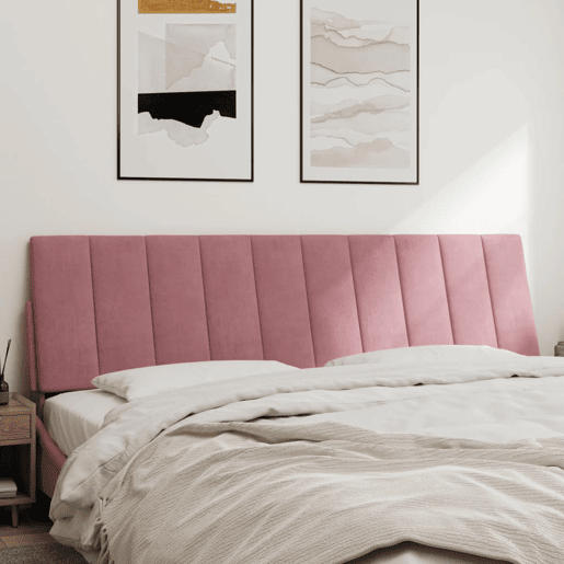Almofadão de Cabeceira - Cabeceira de cama 180 cm veludo rosa