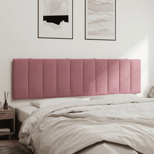 Almofadão de Cabeceira - Cabeceira de cama 180 cm veludo rosa