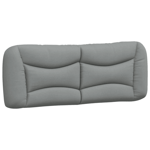Almofadão de Cabeceira - Cabeceira de cama 140 cm tecido cinzento-claro