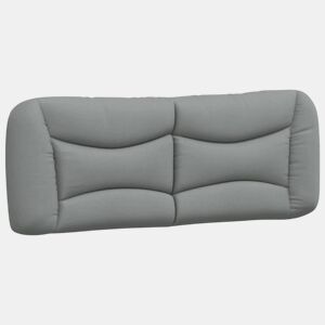 Almofadão de Cabeceira - Cabeceira de cama 140 cm tecido cinzento-claro