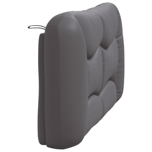 Almofadão de Cabeceira - Cabeceira de cama 140 cm couro artificial cinzento