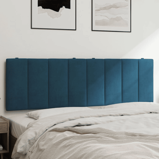 Almofadão de Cabeceira - Cabeceira de cama 160 cm veludo azul