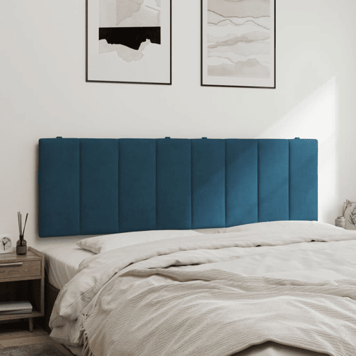 Almofadão de Cabeceira - Cabeceira de cama 160 cm veludo azul