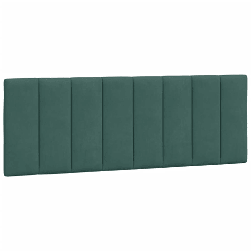 Almofadão de Cabeceira - Cabeceira de cama 140 cm veludo verde-escuro