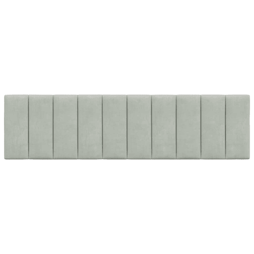 Almofadão de Cabeceira - Cabeceira de cama 180 cm veludo cinzento-claro