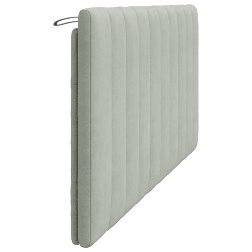 Almofadão de Cabeceira - Cabeceira de cama 180 cm veludo cinzento-claro