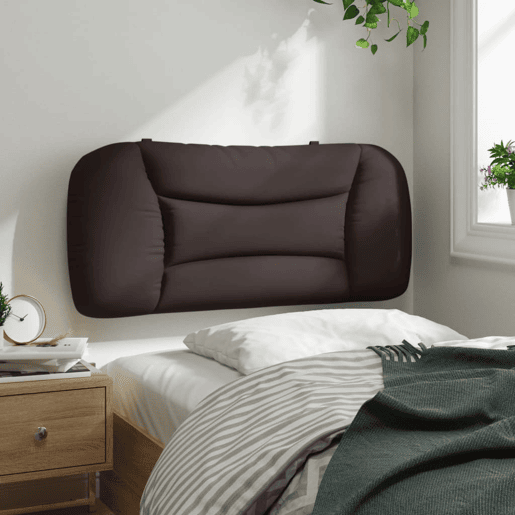 Almofadão de Cabeceira - Cabeceira de cama 80 cm tecido castanho-escuro