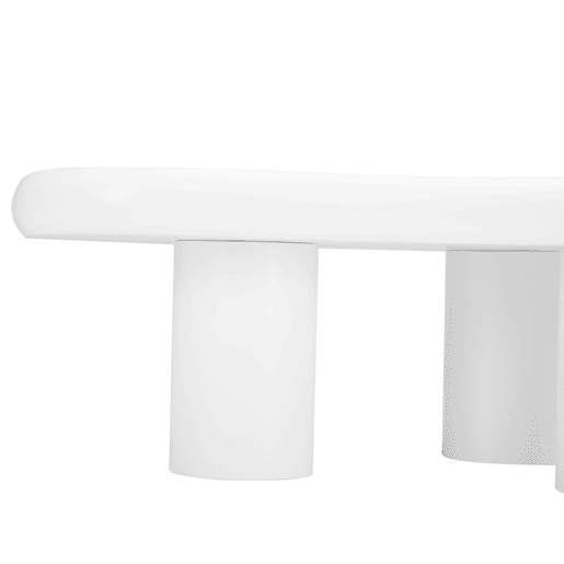 Mesa de centro irregular em forma de nuvem 97x67x32cm - MDF com almofadas de feltro, superfície lacada - Creativa