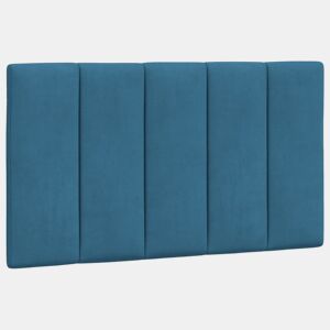 Almofadão de Cabeceira - Cabeceira de cama 90 cm veludo azul