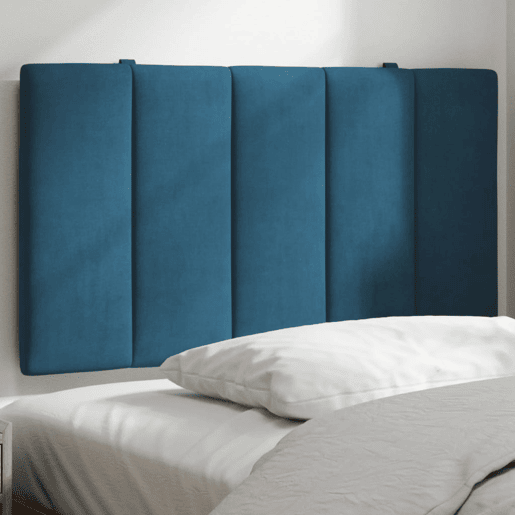 Almofadão de Cabeceira - Cabeceira de cama 90 cm veludo azul