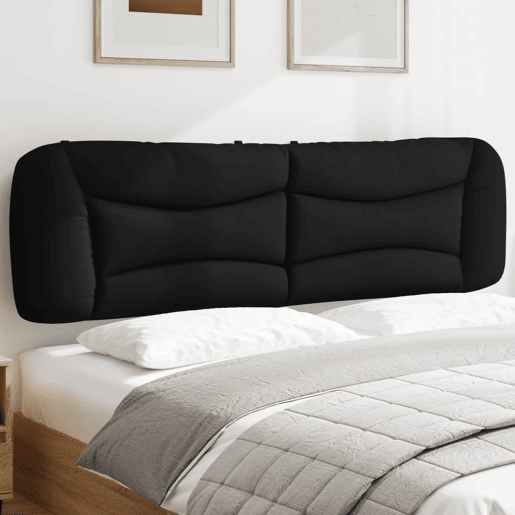 Almofadão de Cabeceira - Cabeceira de cama 193 cm couro artificial preto