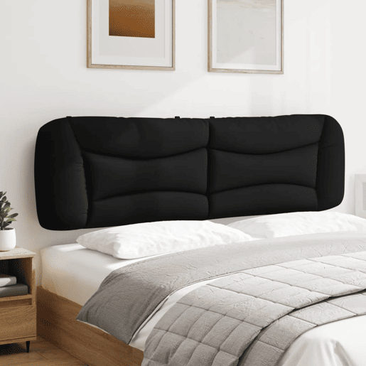 Almofadão de Cabeceira - Cabeceira de cama 193 cm couro artificial preto