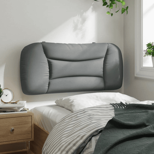 Almofadão de Cabeceira - Cabeceira de cama 80 cm tecido cinzento-claro