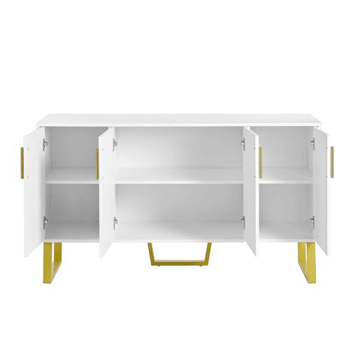 Aparador de mdf com 4 portas,branco Aparador de mdf com 4 portas,branco