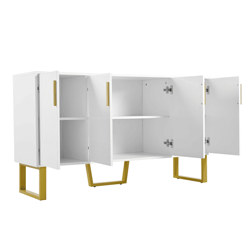 Aparador de mdf com 4 portas,branco Aparador de mdf com 4 portas,branco