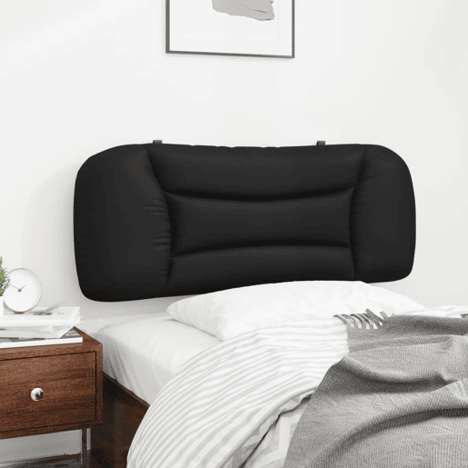 Almofadão de Cabeceira - Cabeceira de cama 100 cm couro artificial preto