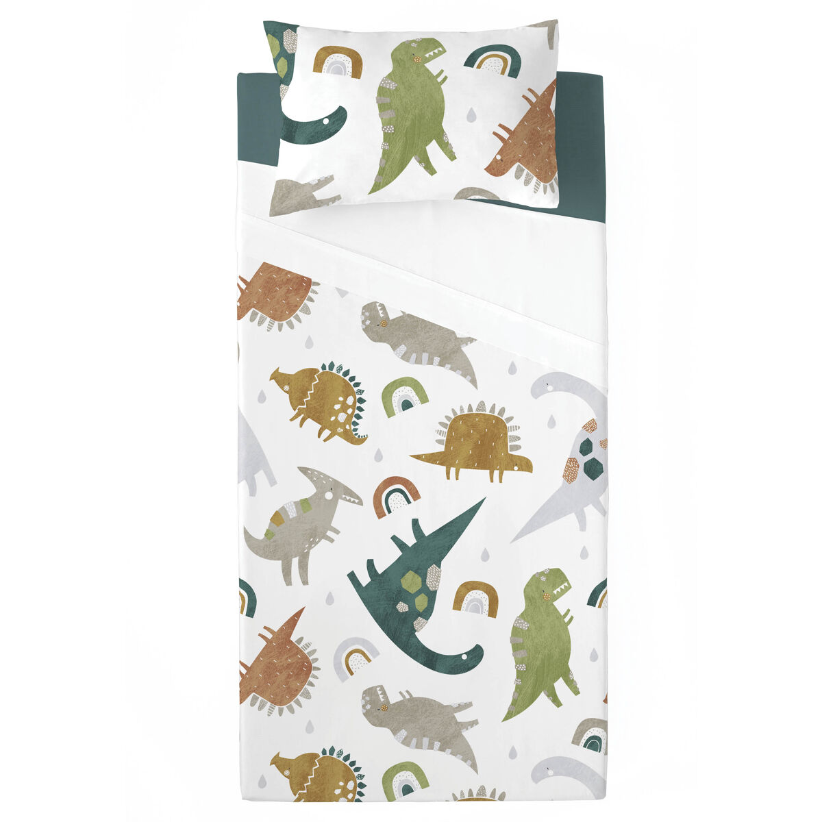 Naturals - juego de sábanas estampadas 3 piezas cama 90 - algodón extra suave - incluye sábana encimera + 1 funda de almohada + 1 sábana bajera- fabricado en españa - saurio