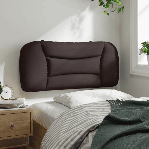 Almofadão de Cabeceira - Cabeceira de cama 90 cm tecido castanho-escuro