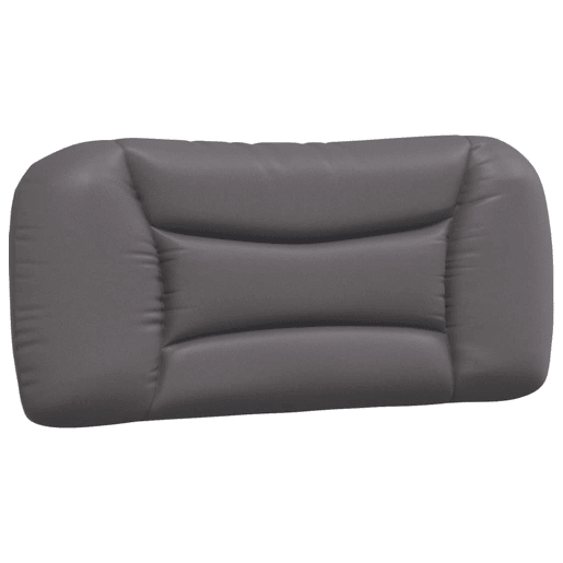 Almofadão de Cabeceira - Cabeceira de cama 80 cm couro artificial cinzento