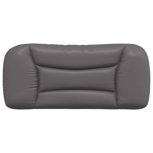Almofadão de Cabeceira - Cabeceira de cama 80 cm couro artificial cinzento
