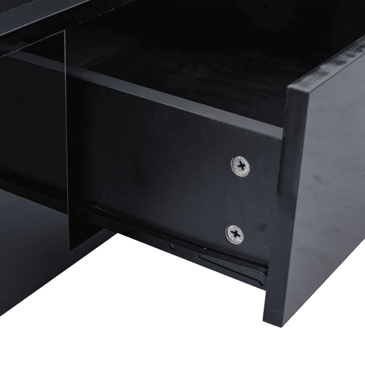 Mesa de centro 96x45x40 cm - Mesa de café elevável com arrumação oculta e gaveta - Preto Mesa de centro 96x45x40 cm - Mesa de café elevável com arrumação oculta e gaveta - Preto