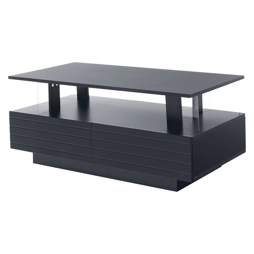 Mesa de centro LED - Características de armazenamento - Preto Mesa de centro LED - Características de armazenamento - Preto