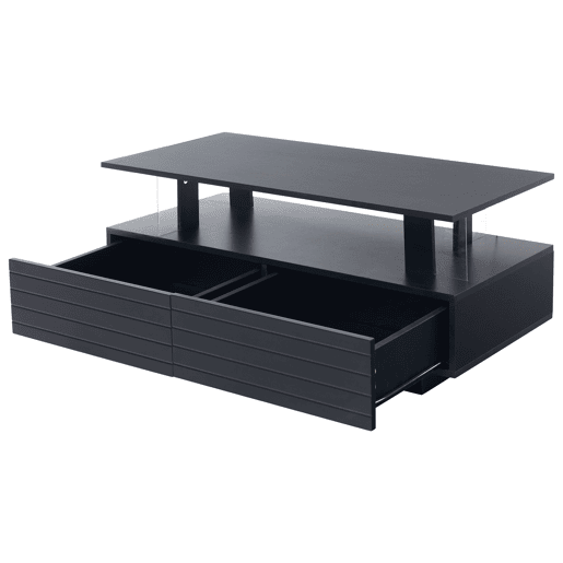 Mesa de centro LED - Características de armazenamento - Preto Mesa de centro LED - Características de armazenamento - Preto