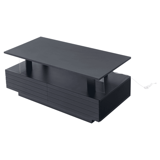 Mesa de centro LED - Características de armazenamento - Preto Mesa de centro LED - Características de armazenamento - Preto
