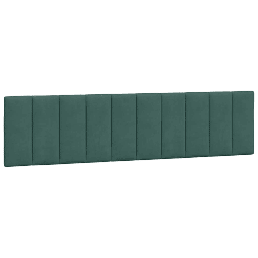 Almofadão de Cabeceira - Cabeceira de cama 200 cm veludo verde-escuro