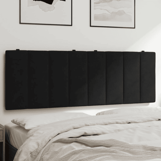 Almofadão de Cabeceira - Cabeceira de cama 140 cm veludo preto
