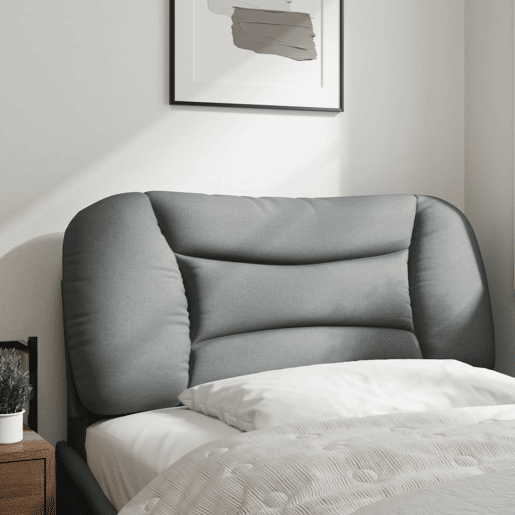 Almofadão de Cabeceira - Cabeceira de cama 90 cm tecido cinzento-claro