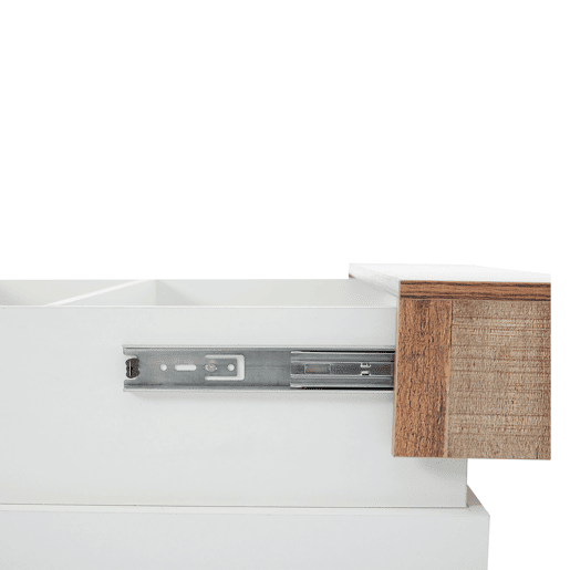 Mesa auxiliar 70x70x39 cm - Mesa de centro com tampo extensível, arrumação oculta, branca + cor principal