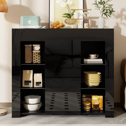 Aparador de painel de partículas com 1 porta,preto