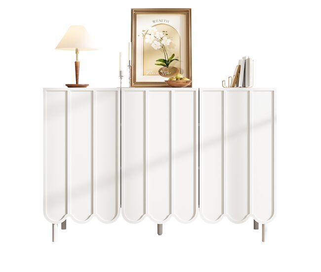 Aparador de mdf con 3 puertas,blanco