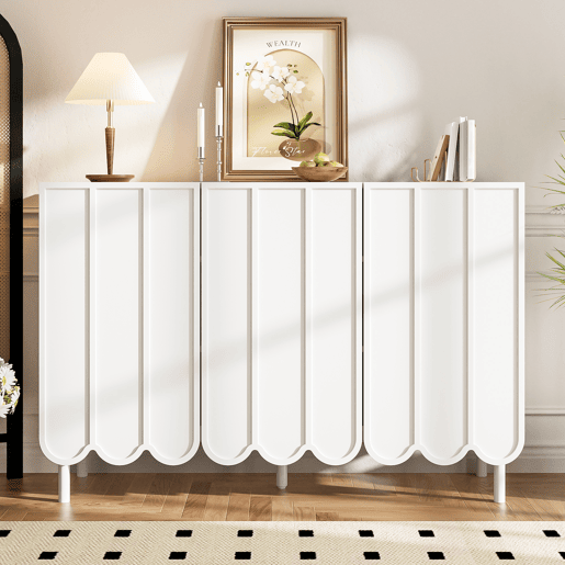 Aparador de mdf com 3 portas,branco Aparador de mdf com 3 portas,branco