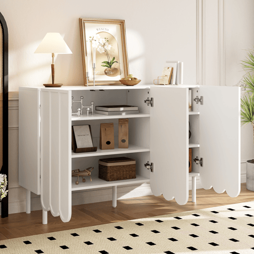 Aparador de mdf com 3 portas,branco Aparador de mdf com 3 portas,branco