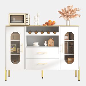 Aparador de mdf com 2 portas e 2 gavetas,branco
