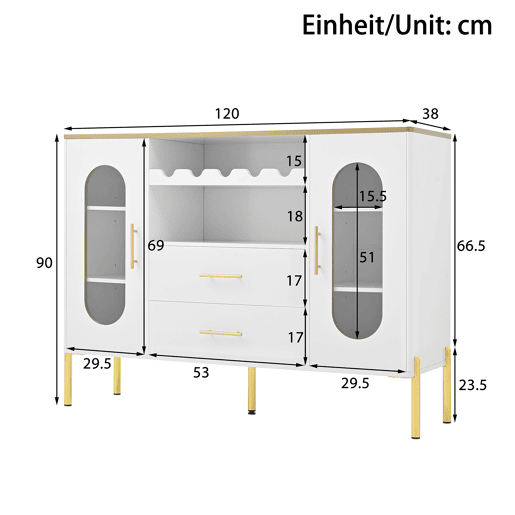 Aparador de mdf com 2 portas e 2 gavetas,branco Aparador de mdf com 2 portas e 2 gavetas,branco
