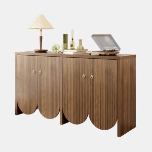 Aparador de mdf com 4 portas,noz