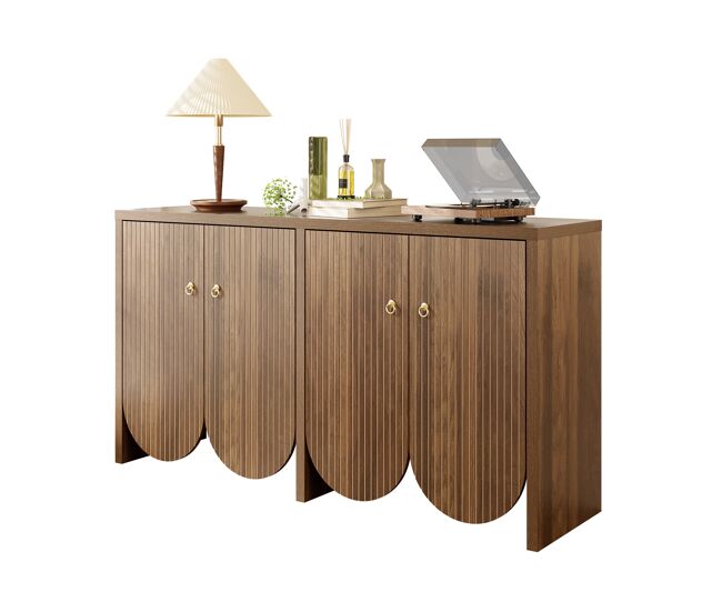 Aparador de mdf con 4 puertas,nogal