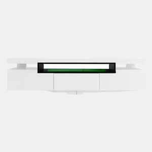 Móvel para TV 160x39x42 cm - Branco com iluminação LED de 16 cores - Para TVs de até 70 polegadas - Inclui 3 gavetas