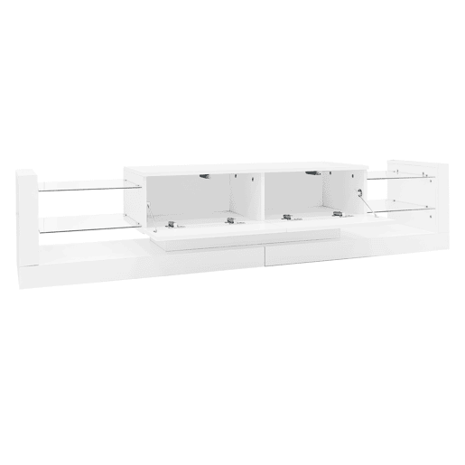 Conjunto de móveis para TV com alto brilho - Móvel para TV + mesa de sala, conjunto para parede da sala, móvel para TV com alto brilho, branco Conjunto de móveis para TV com alto brilho - Móvel para TV + mesa de sala, conjunto para parede da sala, móvel para TV com alto brilho, branco