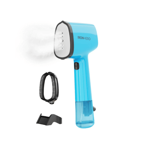 Ferro de passar roupa vertical Cecotec IronHero V-1500 Essential azul com base de cerâmica, potência de 1500 W e vapor contínuo