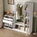 Mueble recibidor con zapatero,espejo y vitrina Mueble recibidor con zapatero,espejo y vitrina Blanco