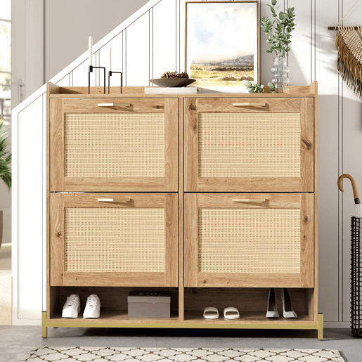 Sapateira de mdf com 4 tabuleiros,natural Sapateira de mdf com 4 tabuleiros,natural