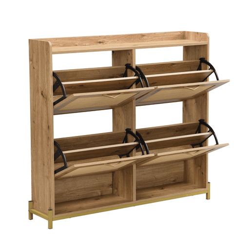 Sapateira de mdf com 4 tabuleiros,natural Sapateira de mdf com 4 tabuleiros,natural