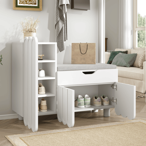 Sapateira de mdf com 3 portas e 1 gaveta,branco Sapateira de mdf com 3 portas e 1 gaveta,branco