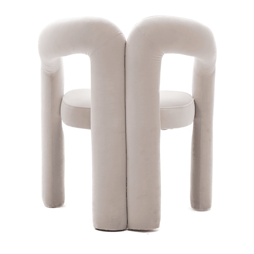 Cadeiras de jantar em veludo - 2 peças - design moderno, cadeiras decorativas estofadas - Bege